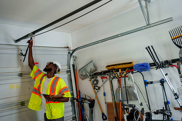 Professional Garage Door Panel Replacement technician working in Shenandoah County County, VA